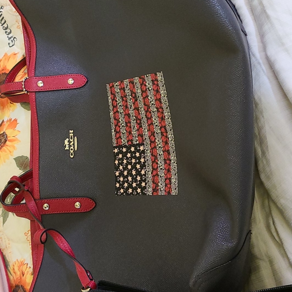 Coach flag purse reversible Used